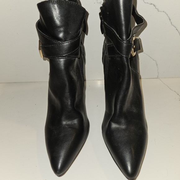 SERGIO BARI black leather booties - Picture 3 of 3